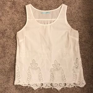 White lace tank